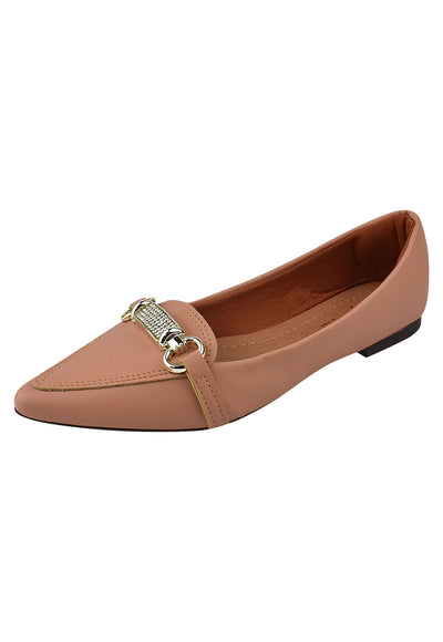 Sapatilha Mocassim Feminino, ABS, Bico Fino