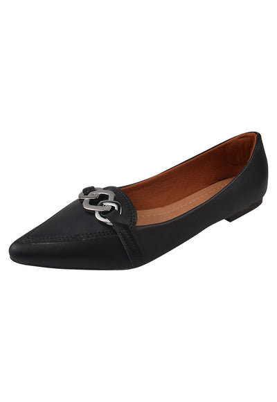 Sapatilha Mocassim Feminino, ABS, Bico Fino