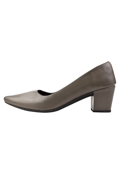 Scarpin Feminino Moda Namoratta Salto Bloco Bico Fino Clássico